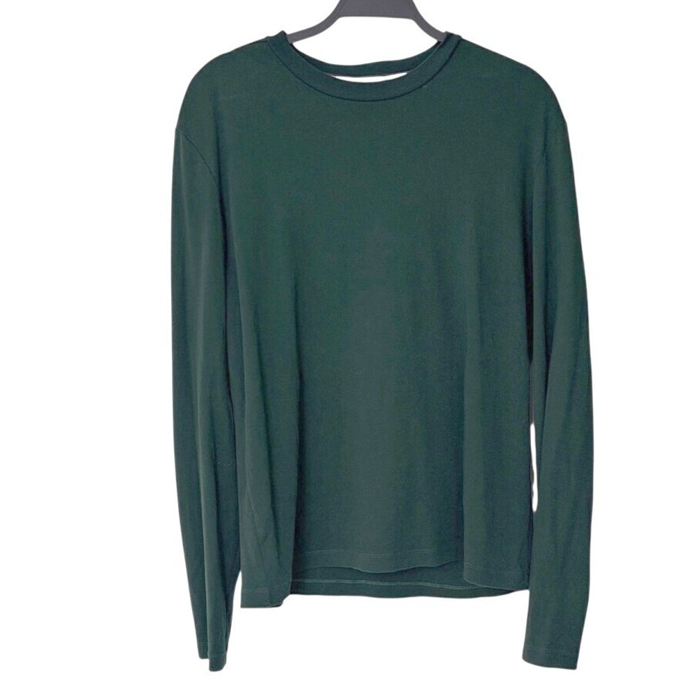 Hudson Wellesley Long Sleeve Shirt Green‎ Mens Large Cotton Crew Neck HW2430803